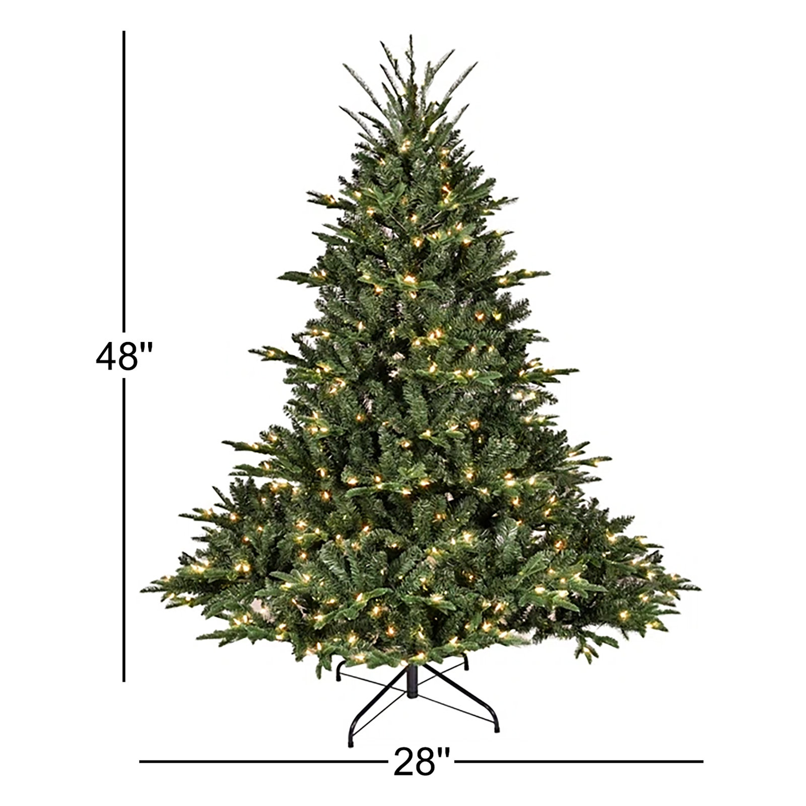 Pre-Lit Christmas Tree, 4'