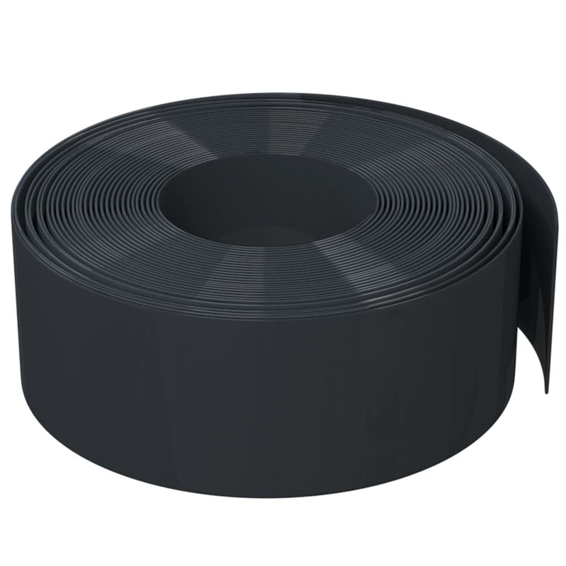Asyra Polyethylene Plastic Lawn Edging, Black, 20cm H x 100cm W