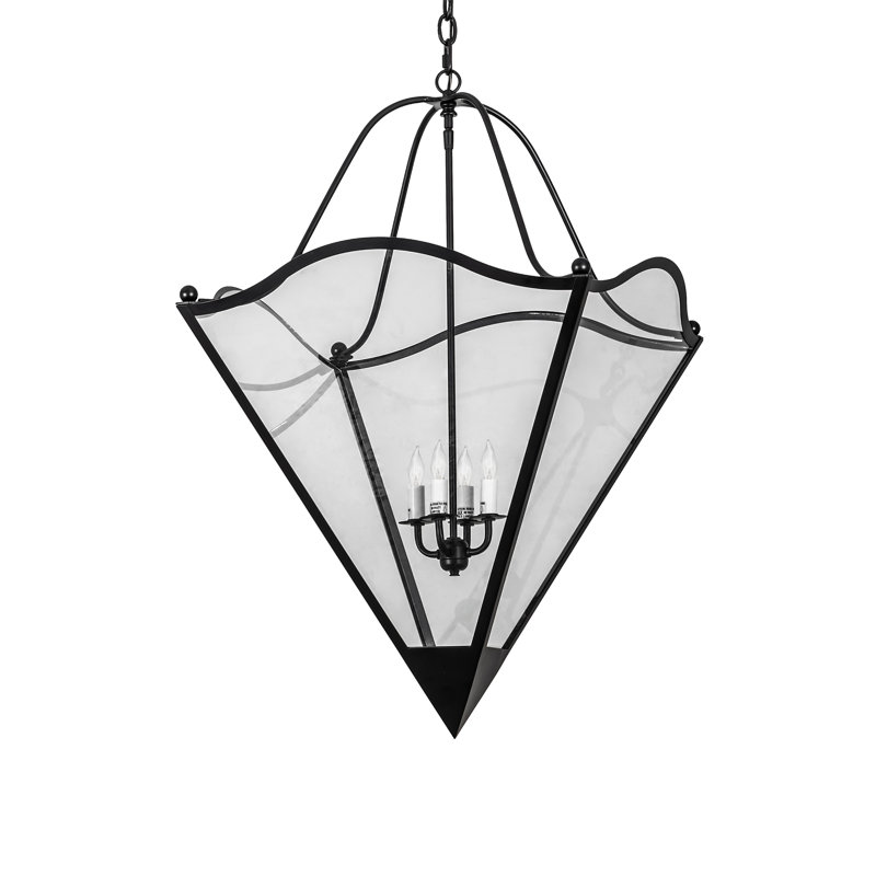 Luminaire suspendu géométrique unique à 4 lumières