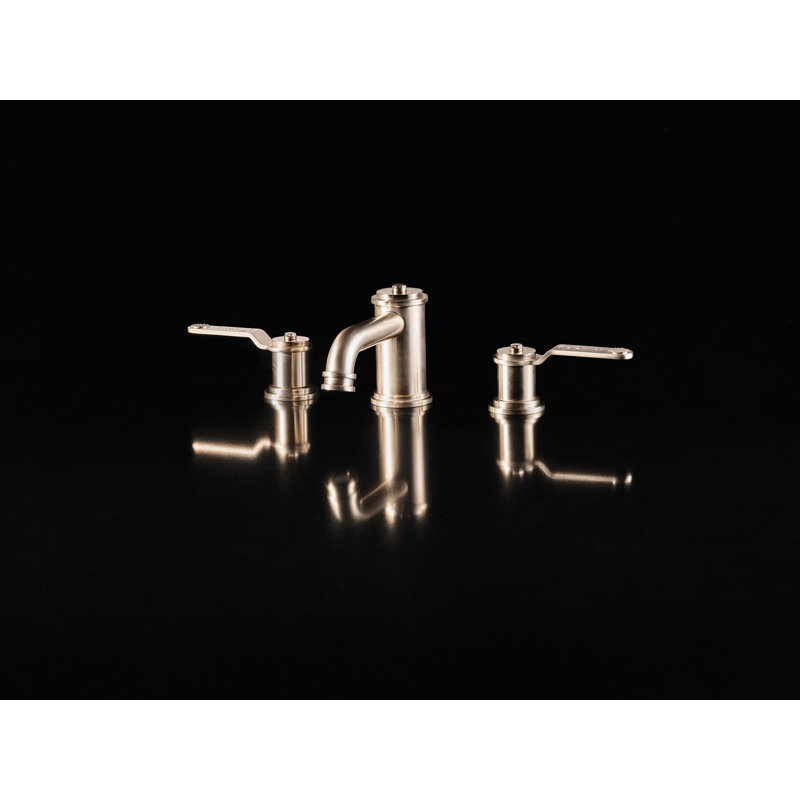 Armstrong Widespread Lavatory Faucet With Low Spout, Unlacquered Brass