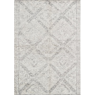 Hand-Knotted High-Quality Ivory/Grey Area Rug