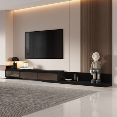 Modern Extendable Tv Stand For Tvs Up To 85'' With Storage Drawers And Door Cabinet