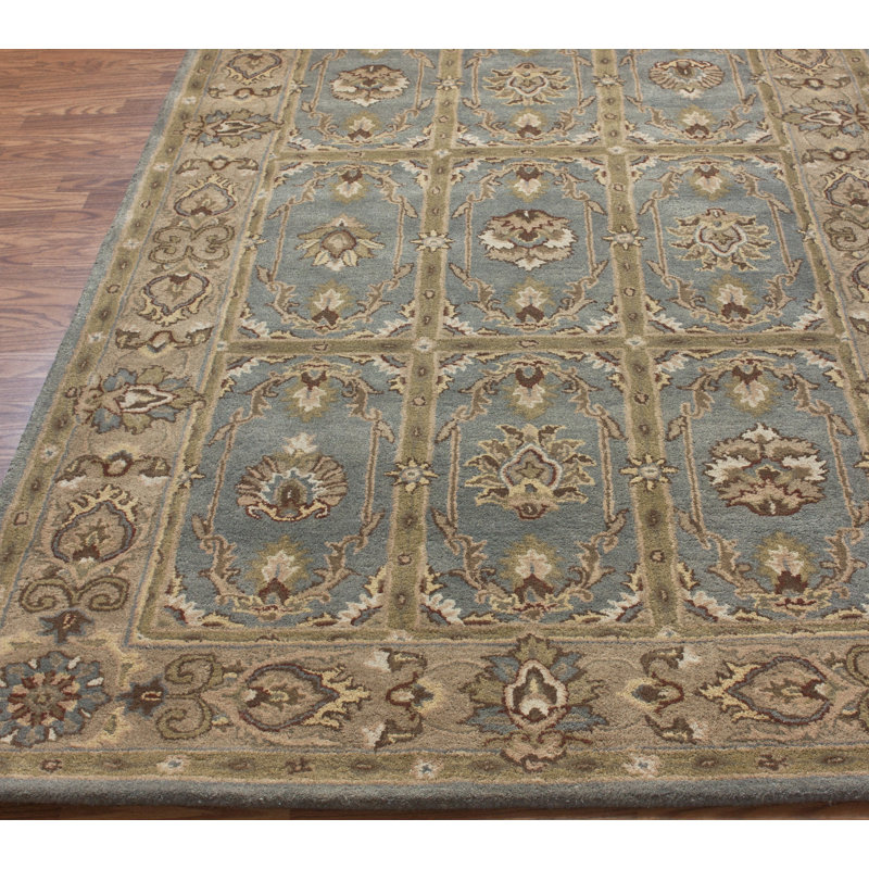 Tapis bleu clair Esm Pilar, Rectangle 5 pi x 8 pi