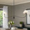 Grand lustre linéaire moderne en tissu à 2 lumières à intensité variable Modern Minimalist