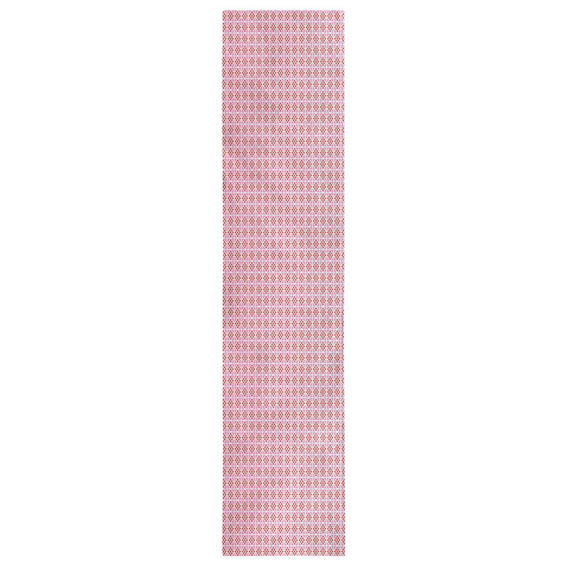 Chemin de table à carreaux fêtes hol, L 72 po x l 16 po, Mauve / Rouge, Mélange de coton