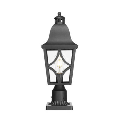 Ensemble de 1 lampadaire extérieur en aluminium imperméable pour boîtier de patio de jardin