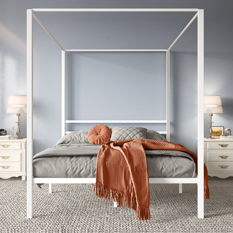 Kyvin Canopy Bed, King, White