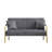 Tengan 60.63'' Velvet Square Arm Loveseat-1625965368