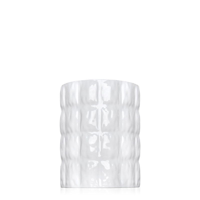 Vase matelassé, Blanc lustré