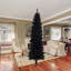 Mince arbre de Noël artificiel avec support pliable en métal