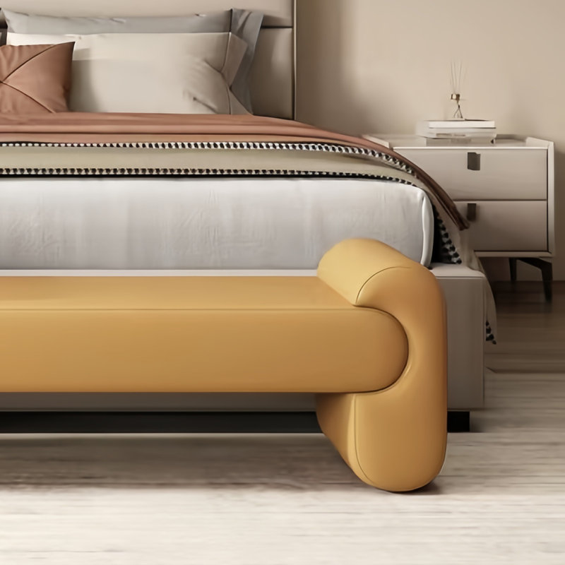Banc de rangement Syniya, H 25,59 po x l 59,05 po x P 17,71 po, Orange