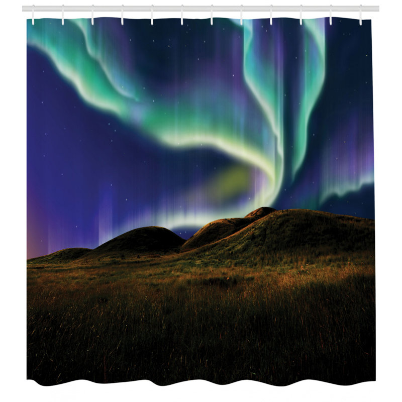 Shower Curtain with Hooks Included, 70" H x 69" W