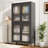 Display Cabinet with 4 Glass Doors 4 Shelves