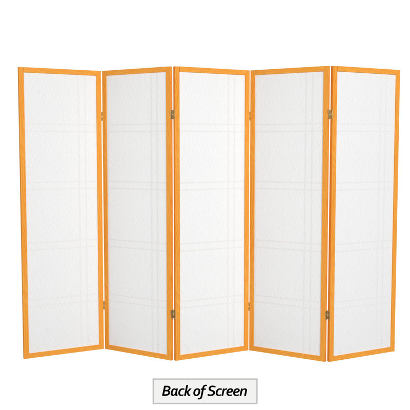 Cloison pliante en papier de riz de 58,75 po Keitez, 5, 5 pi, Miel