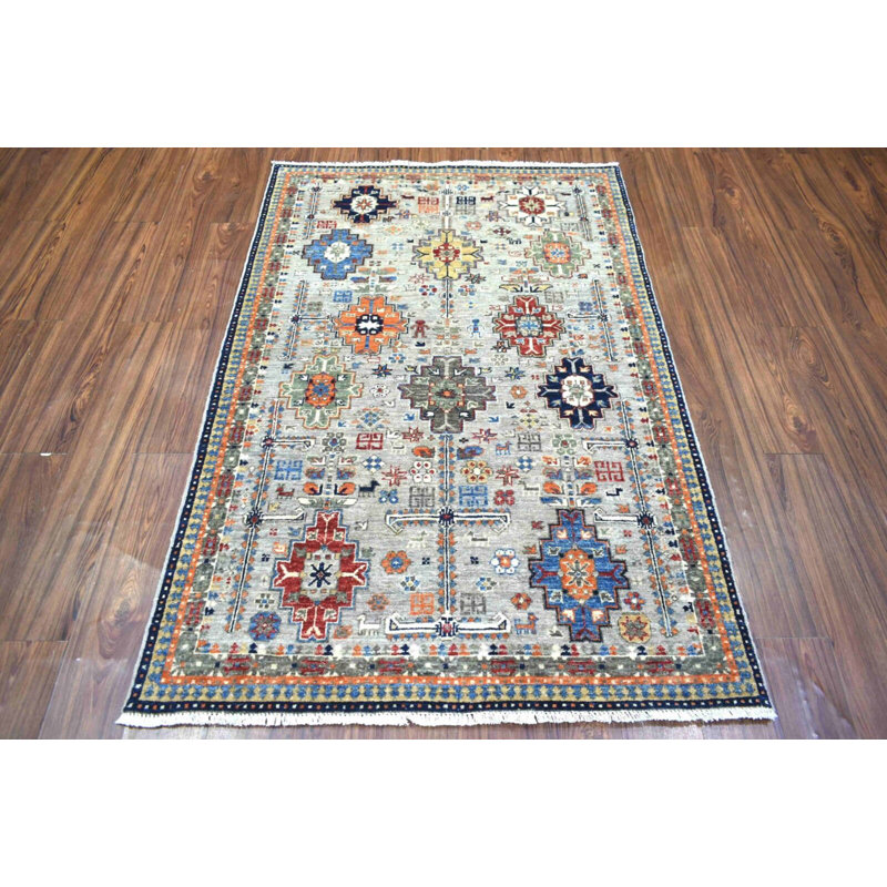 Transitional One-of-a-Kind Rectangle 6' X 9' Hand Knotted Area Rug