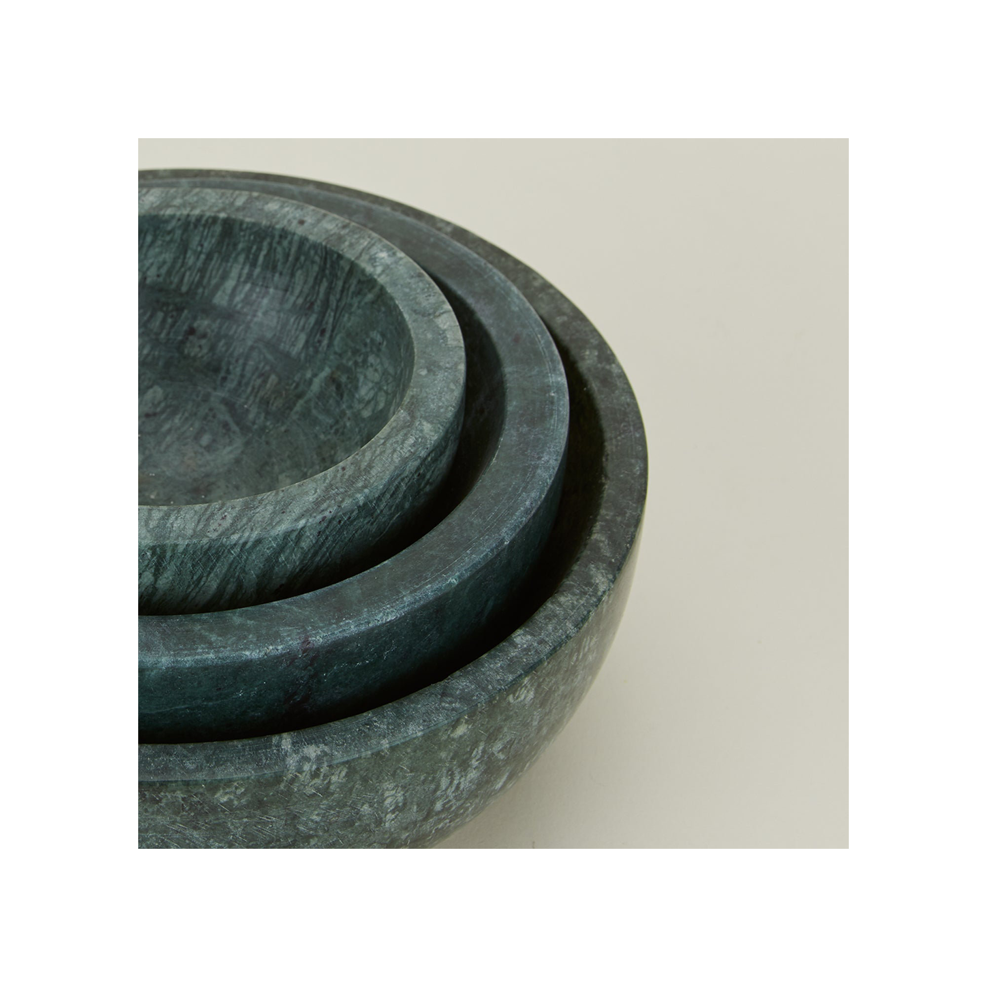 Simple Marble Decorative Bowl 1, 2" H x 5" W x 5" D, Green