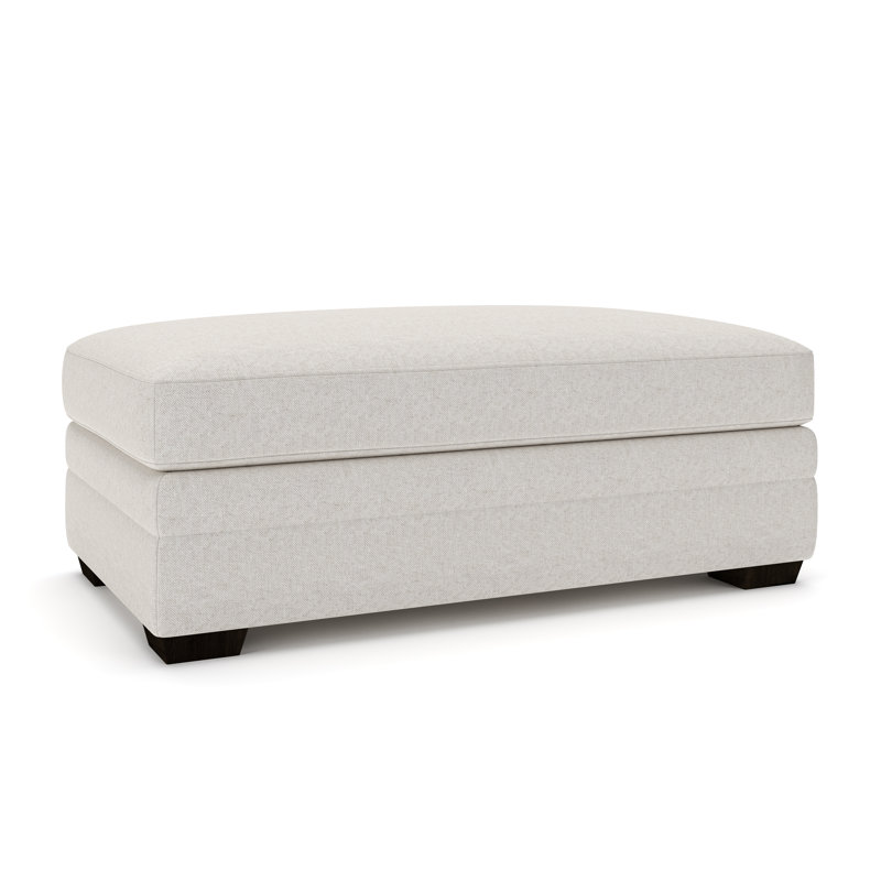 Repose-pieds Edan, Toile gris clair Macarena