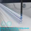 80*140*0.6cm, Easily installed tempered glass bathtub folding screen-727340296