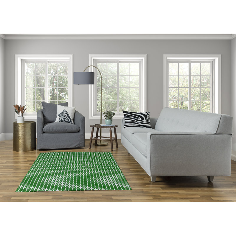 Chenille Geometric Indoor Rug, Rectangle 4' x 6'