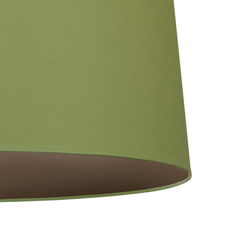 Custis 3 - Light Drum Chandelier, Parrot Green/Revolutionary Storm Lining, Modern Brass