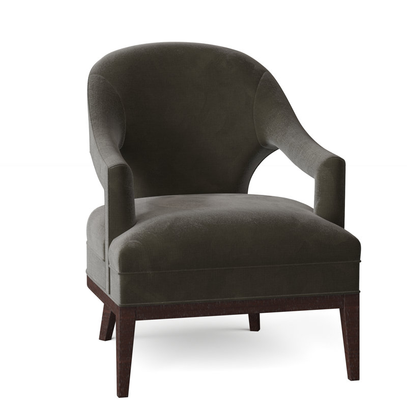 Callie 26.5" W Armchair, Espresso, 9953 Loden Polyester