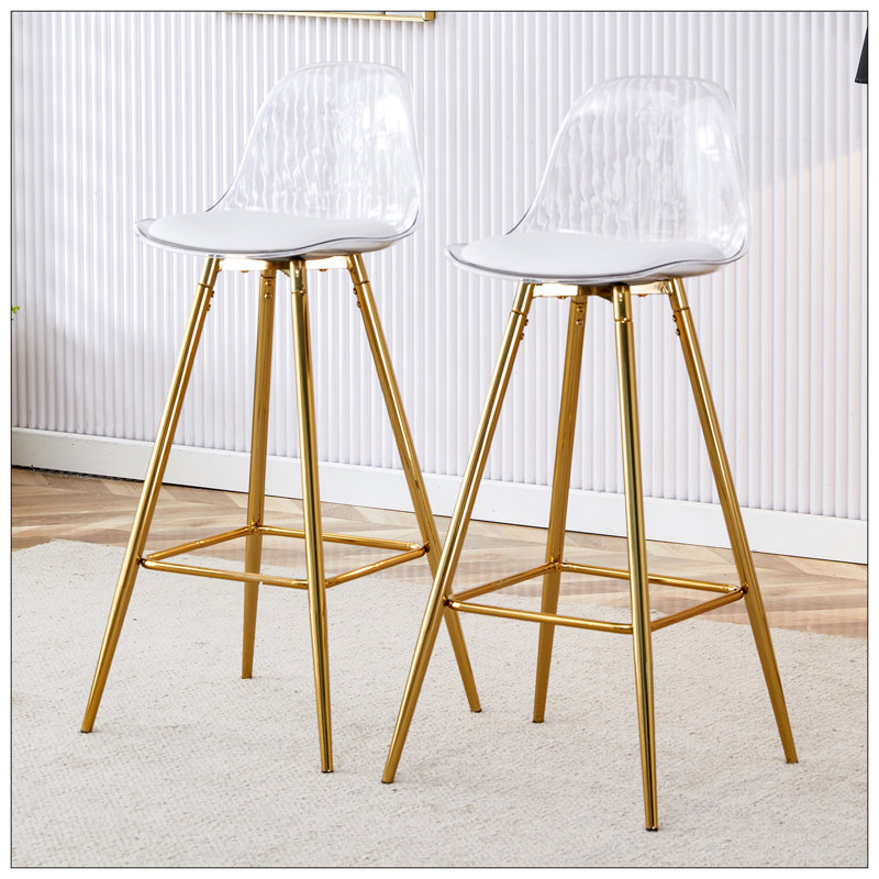 Ensemble de 2 tabourets Beth, Doré