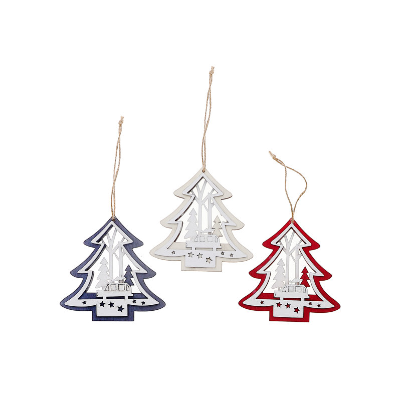 1'' Wood Holiday Shaped Ornament