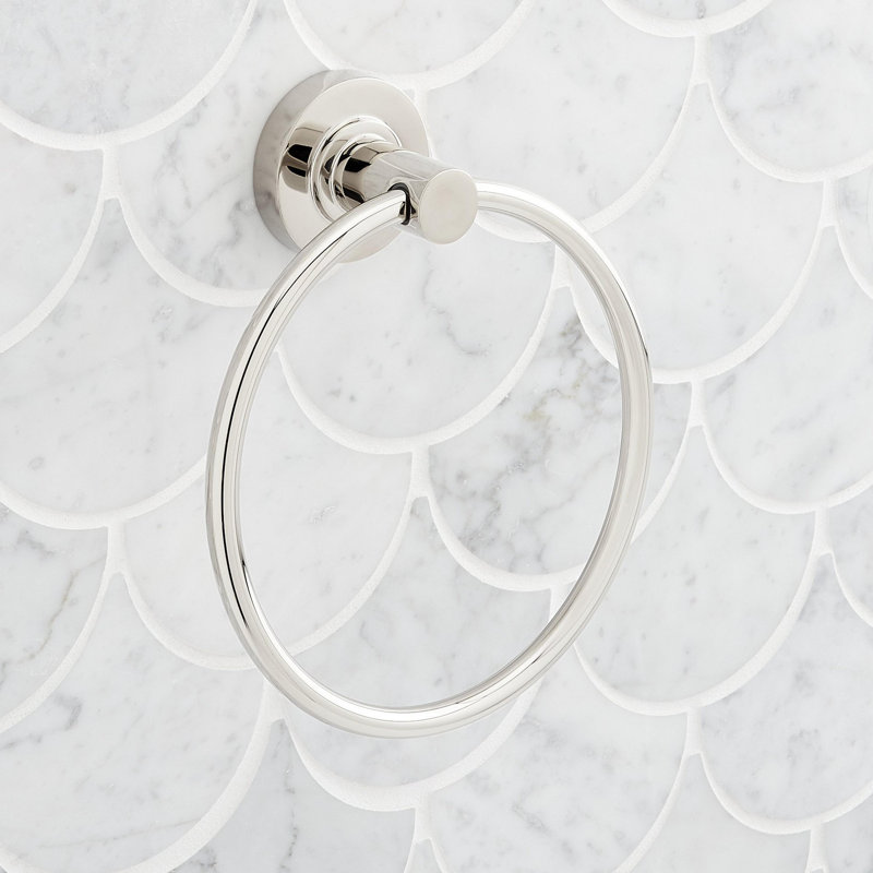 Lexia 6-5/16" Wall Mounted Towel Ring, Polished Nickel