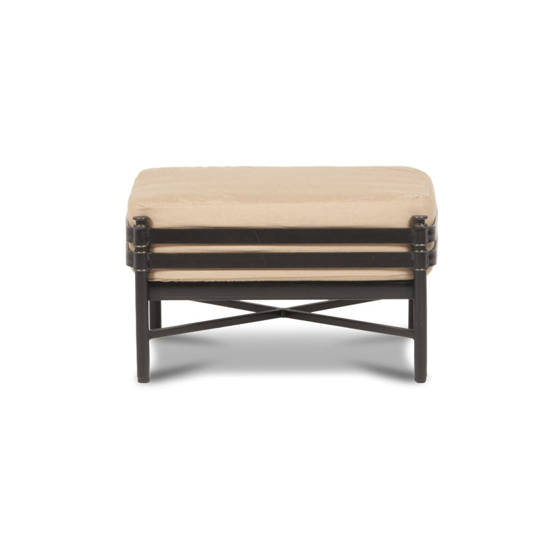 Lancaster Outdoor Ottoman, Canvas Heather Beige Sunbrella® Canvas