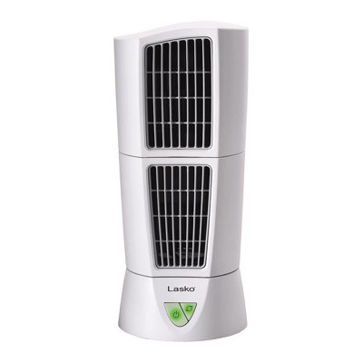 Lasko 4917 Portable Oscillating 3 Speed Tabletop Home Office Tower Fan, White