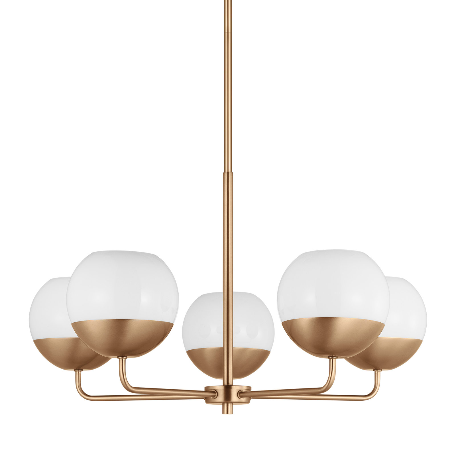 Avoca 5 - Light Dimmable Chandelier, Satin Brass