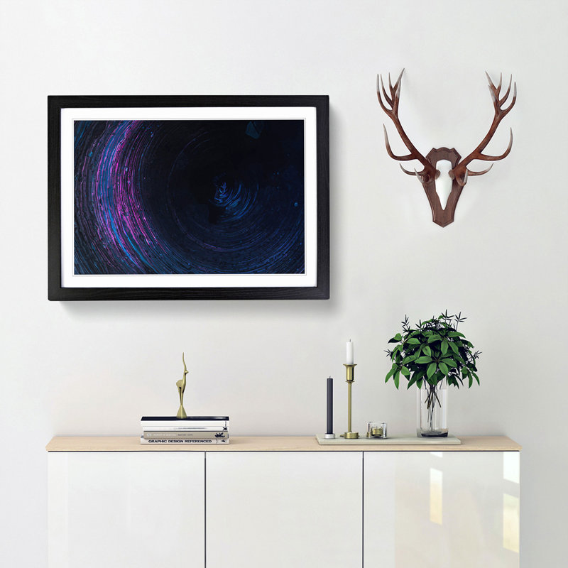 Heading Forward in Abstract - Picture Frame Painting Print, 48cm H x 65cm W x 2cm D, Black Framed