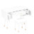 Chic Dressing Table With Ports, Two Cabinets, And Smooth - Gliding Drawer For Organization Makeup Charging, Glass, Legs-1472356717