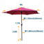 Parasol 9 pi avec motif clair + cyan-540336713