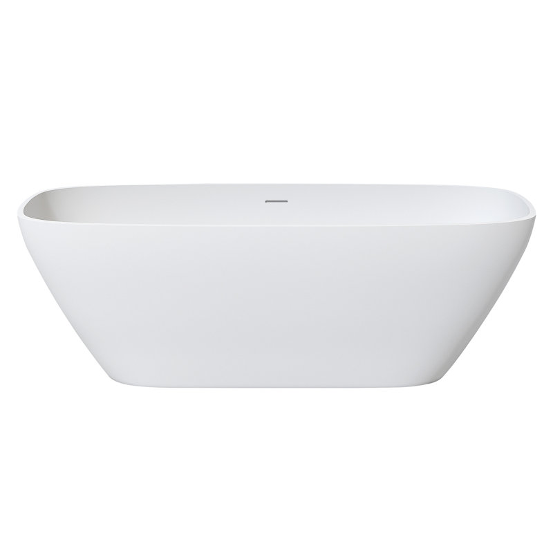 67" Premium Solid Surface Deep Soaking Bathtub