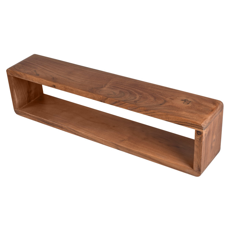 Berardi Acacia Solid Wood Accent Shelf, 20cm H x 80cm W x 15cm D
