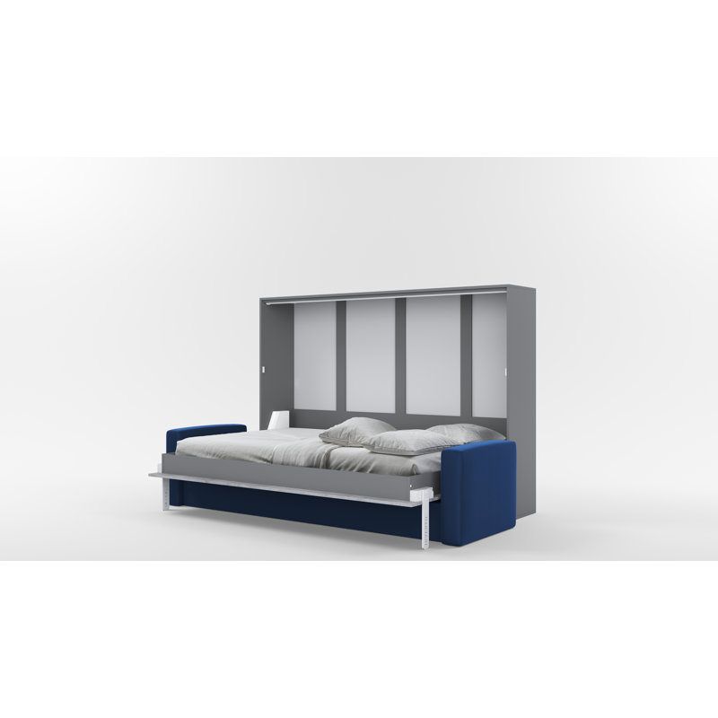 Neidelin Upholstered Bed, Slate Grey/Bronx