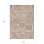 Tapis intérieur / extérieur lavable damassé corail et gris 10 pi x 14 pi