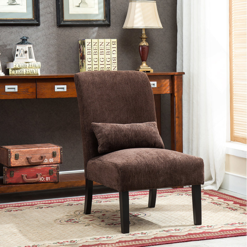 Fauteuil d'appoint contemporain sans accoudoirs avec coussin Pisano, conçu pour le confort et le style de tout espace de vie