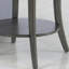 Tables basses contemporaines ovales en gris - moderne avec bouleau et étagère de rangement supplémentaire-666979657