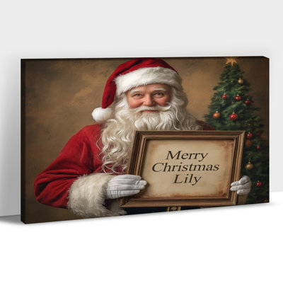 Grande décoration murale personnalisée de Centreville - impressions de Noël rétro, œuvre d'art, peinture de Noël pour le salon, art des Fêtes pour la maison, reproduction d'art sur toile, 28 x 40 pouces