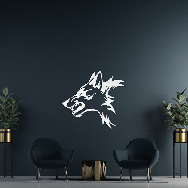Handmade Wall Decor, 41.8" H x 46" W x 0.25" D, Silver