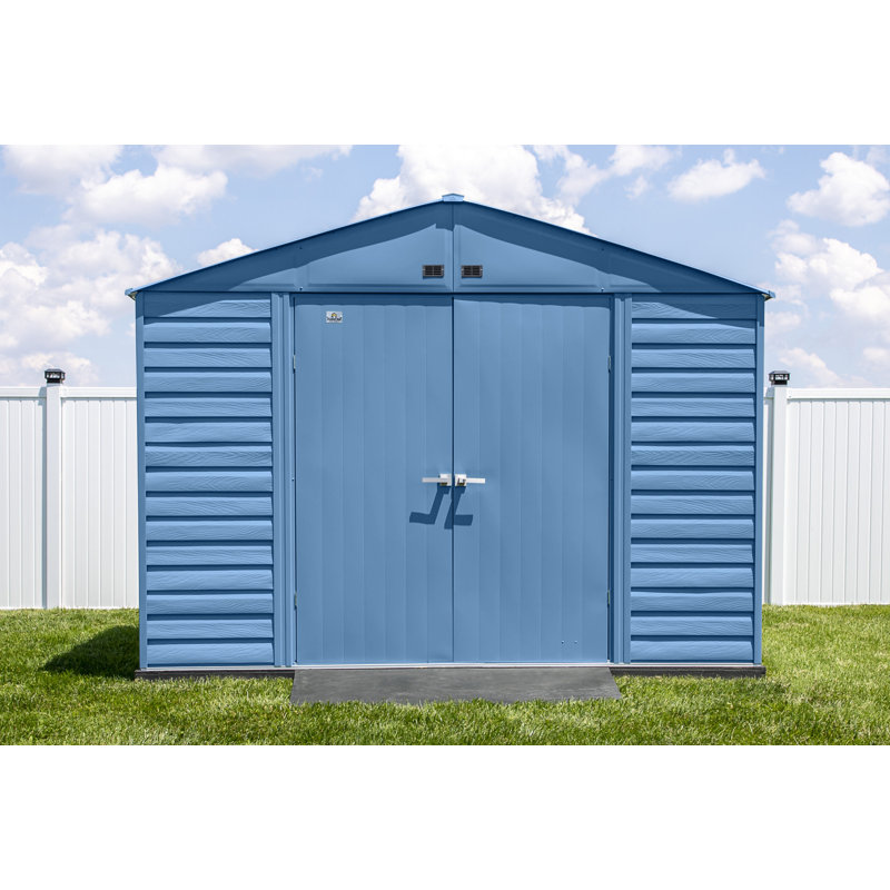 Remise de rangement en acier Select, 10 x 8, bleu gris, Bleu/gris, L 10 pi x P 8 pi