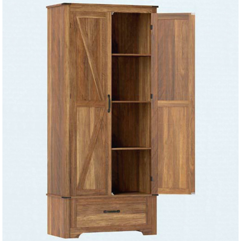 Armoire de cuisine, armoire avec tablettes réglables