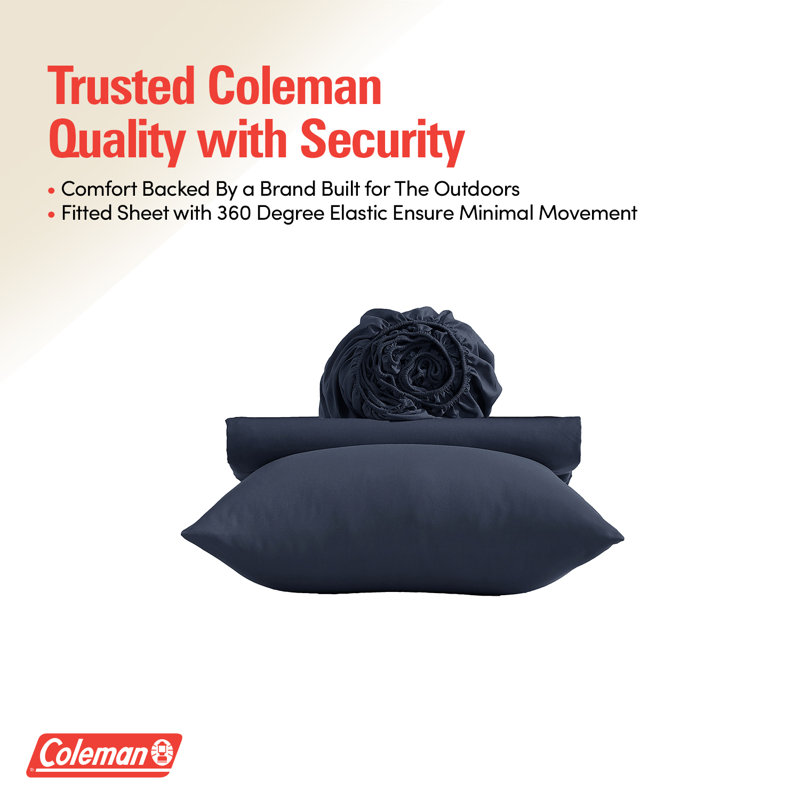 Ensemble de draps 3 pièces Coleman®, Marine, Très grand simple