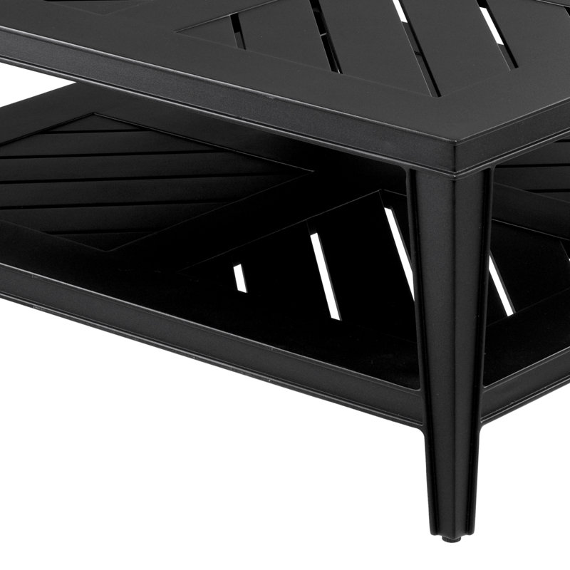 Bell Rive Outdoor Square Coffee Table, Black