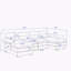 Canapé modulaire en forme de U, comprenant deux sièges simples et deux méridiennes, canapé modulaire-971825659