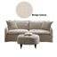 Canapé en lin beige et beige avec 2 coussins décoratifs Upend