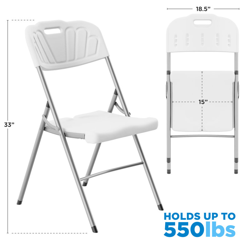 Inbox Zero Kyndal Plastic Stackable Folding Chair