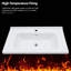 Lavabo de meuble-lavabo rectangulaire 32 po x 20 po, blanc, 1 trou de robinet, trop-plein, teinture, faible absorption d'eau, surface lisse acide, espace pour l'évier personnel avec finition, articles, conception pratique